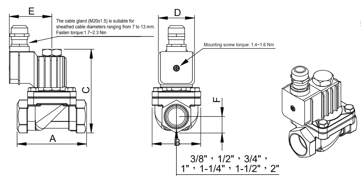 Zero Differential Normally Closed EX Solenoid Valve